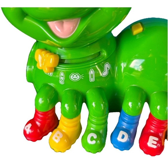 Leap Frog Alphabet Pal Vintage 2001 Green Caterpillar Letter Sounds Pull Toy - Picture 7 of 7